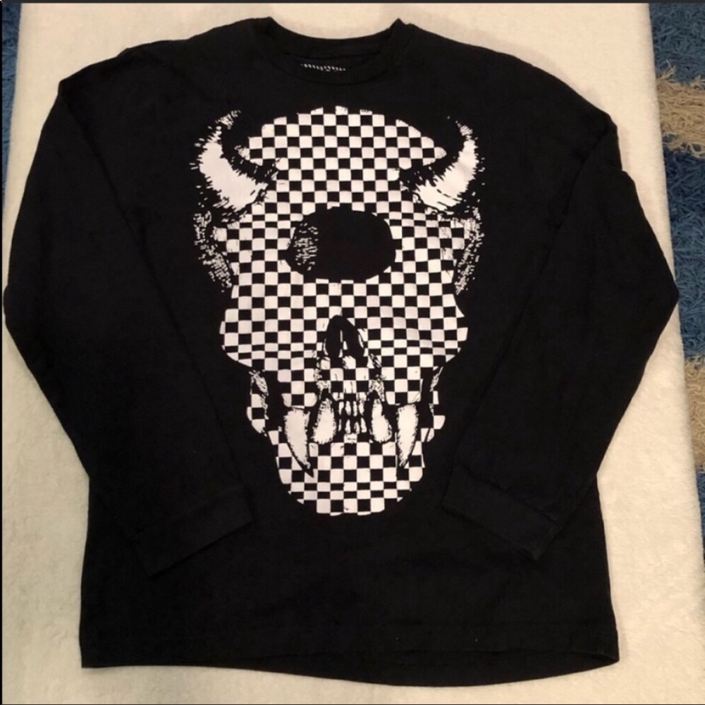 Jack DMD Black Graphic Long Sleeve Shirt Size Large
